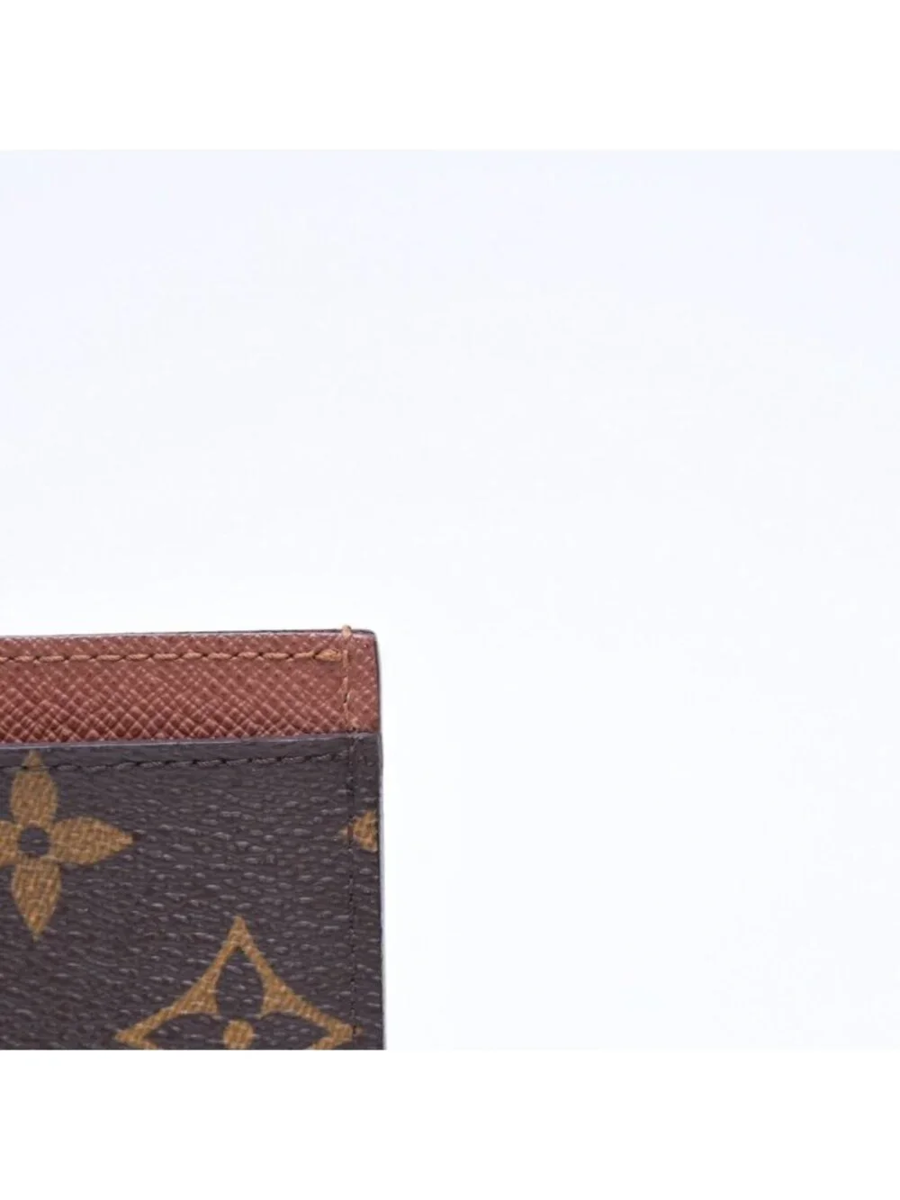 Louis Vuitton Porte Cartes Simple Card Case Monogram Canvas Brown